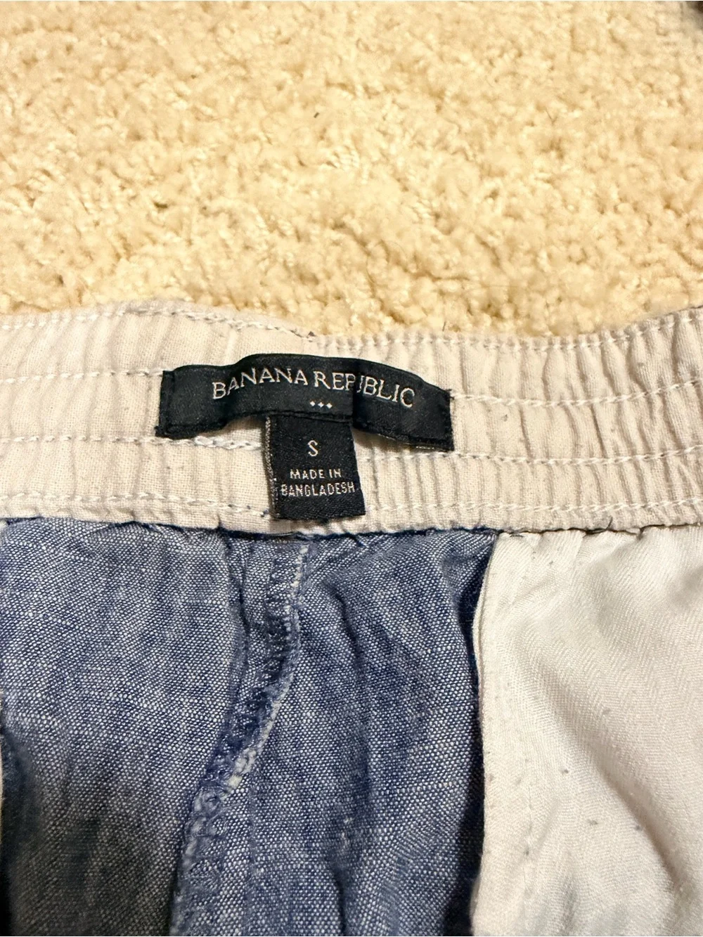 Banana Republic Blue Chambray Elastic Waist Shorts